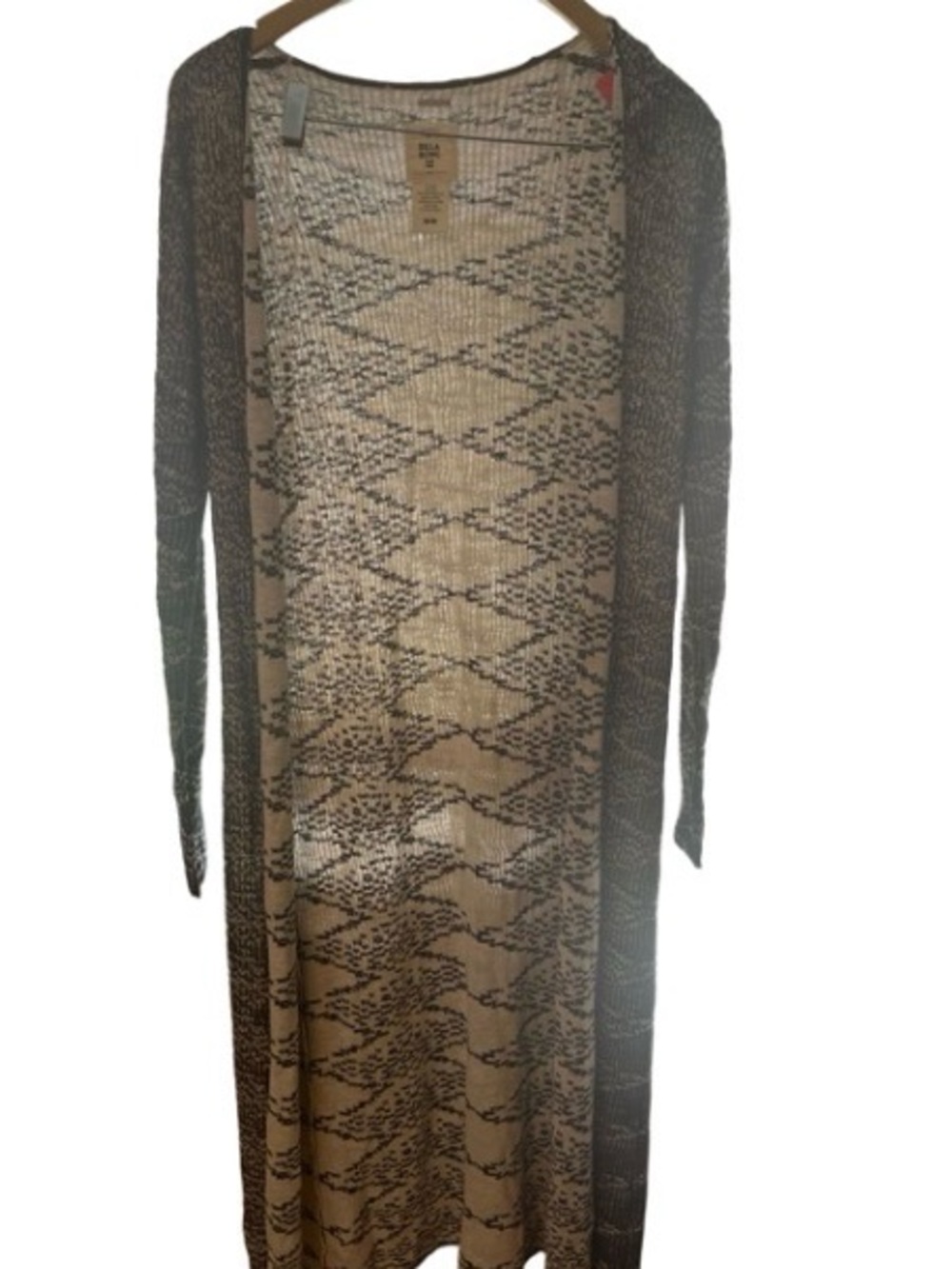 Long Open-Front Knit Duster Sweater - Billabong - reversible & 100% cotton!
